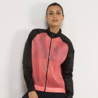 Jaqueta Memo Reglan Tela Feminina - Preto e Salmão Jaqueta Memo Reglan Tela Feminina - Preto e Salmão