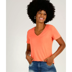 Blusa Feminina Básica Manga Curta Marisa Blusa Feminina Básica Manga Curta Marisa