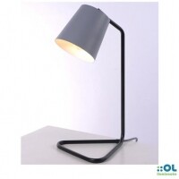 Luminária de Mesa Luke Tubular Preta e Cinza - OL Luminária de Mesa Luke Tubular Preta e Cinza - OL
