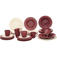 Aparelho de Jantar 30 Peças Cerâmica Mendi Corvina/Marfim Exclusivo - Orb by Oxford Porcelanas Aparelho de Jantar 30 Peças Cerâmica Mendi Corvina/Marfim Exclusivo - Orb by Oxford Porcelanas