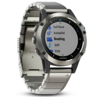 Relógio Multiesportivo Garmin Quatix 5 Safira Prata com Monitor Cardíaco no Pulso Relógio Multiesportivo Garmin Quatix 5 Safira Prata com Monitor Cardíaco no Pulso
