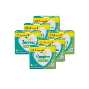 Kit de Lenço Umedecido Pampers Aloe Vera L4P3 1152 Unidades Kit de Lenço Umedecido Pampers Aloe Vera L4P3 1152 Unidades