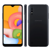 Smartphone Samsung Galaxy A01 Preto 32GB Tela Infinita de 5.7 Câmera Traseira Dupla, Android 10.0 Smartphone Samsung Galaxy A01 Preto 32GB Tela Infinita de 5.7 Câmera Traseira Dupla, Android 10.0