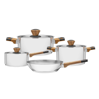 Jogo de Panelas Tramontina 65180310 Brava Fundo Triplo 4 Peças Inox Jogo de Panelas Tramontina 65180310 Brava Fundo Triplo 4 Peças Inox