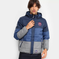 Jaqueta Fatal Puffer Tricolor Masculina - Marinho Jaqueta Fatal Puffer Tricolor Masculina - Marinho
