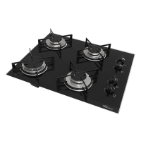 Fogão Cooktop Fischer 4 Bocas Acendimento Automático Vidro Temperado Preto Bivolt Fogão Cooktop Fischer 4 Bocas Acendimento Automático Vidro Temperado Preto Bivolt