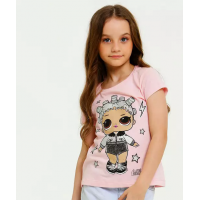 Blusa Infantil Estampa Boneca Manga Curta Lol Blusa Infantil Estampa Boneca Manga Curta Lol