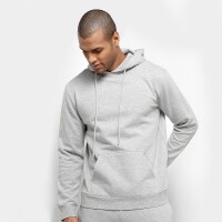Moletom Burn Com Capuz Masculino - Mescla Moletom Burn Com Capuz Masculino - Mescla