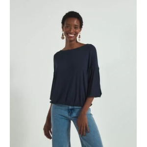 Blusa Manga 3/4 Canelada Blusa Manga 3/4 Canelada