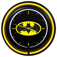 Relógio de Parede Dupla Neon Plástico e Vidro DC Comics Logo do Batman - Metrópole Relógio de Parede Dupla Neon Plástico e Vidro DC Comics Logo do Batman - Metrópole