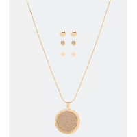 Conjunto Colar E 3 Pares de Brincos Dourado Conjunto Colar E 3 Pares de Brincos Dourado