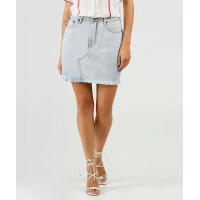 Saia Feminina Jeans Puídos Barra Desfiada Disparate Saia Feminina Jeans Puídos Barra Desfiada Disparate