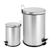 Kit de Lixeiras 3 Litros e 12 Litros Aço Inox Carrefour Home HO198887 Kit de Lixeiras 3 Litros e 12 Litros Aço Inox Carrefour Home HO198887