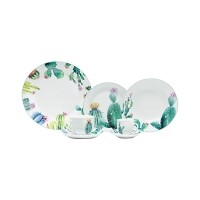 Aparelho de Jantar 42 Peças em Porcelana Lyor Cactos 8373 Aparelho de Jantar 42 Peças em Porcelana Lyor Cactos 8373