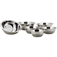 Conjunto de Tigelas 5 peças Inox + Escorredor de Arroz - La Cuisine Conjunto de Tigelas 5 peças Inox + Escorredor de Arroz - La Cuisine