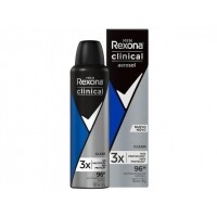 Desodorante Rexona Aerosol Antitranspirante Clinical Clean 150ml - Masculino Desodorante Rexona Aerosol Antitranspirante Clinical Clean 150ml - Masculino