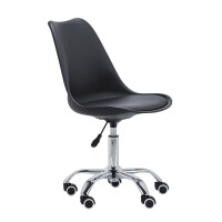 Cadeira Giratória Trevalla TL-CDD-06-1 Eames Home Design Preta Cadeira Giratória Trevalla TL-CDD-06-1 Eames Home Design Preta