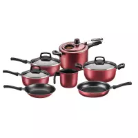Jogo de Panelas Trevalla Gourmet com Panela de Pressão 7 Peças Antiaderente Jogo de Panelas Trevalla Gourmet com Panela de Pressão 7 Peças Antiaderente