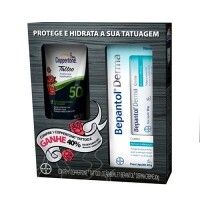 Kit Protetor Solar Coppertone Tattoo F50 60ml + Bepantol Derma 20g Kit Protetor Solar Coppertone Tattoo F50 60ml + Bepantol Derma 20g