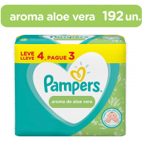 Lenços Umedecidos Pampers Aroma de Aloe Vera 192 Unidades Pampers Lenços Umedecidos Pampers Aroma de Aloe Vera 192 Unidades Pampers
