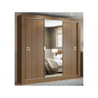 Guarda-roupa Casal 3 Portas Madesa - City 1056-1E com Espelho Guarda-roupa Casal 3 Portas Madesa - City 1056-1E com Espelho