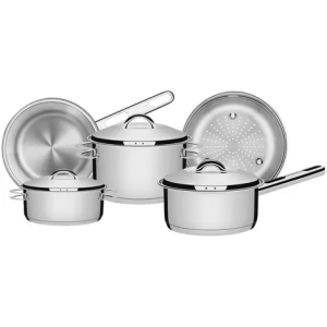 Jogo de Panelas Tramontina Inox Fundo Triplo - 5 Peças Solar 65510/783 Jogo de Panelas Tramontina Inox Fundo Triplo - 5 Peças Solar 65510/783
