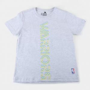 Camiseta Golden State Warriors Juvenil NBA Masculina - Cinza Camiseta Golden State Warriors Juvenil NBA Masculina - Cinza
