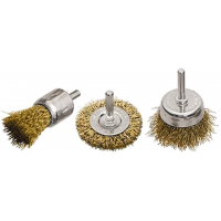 Jogo De Escova De Aço Carbono 3 Peças 1 Plana 50mm Jogo De Escova De Aço Carbono 3 Peças 1 Plana 50mm