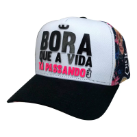 Boné Bora Trucker Floral Caveira - Preto Boné Bora Trucker Floral Caveira - Preto