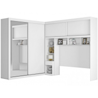 Guarda-roupa Casal 4 Portas de Correr 5 Gavetas - Móveis Europa Milão 12.033 com Espelho Guarda-roupa Casal 4 Portas de Correr 5 Gavetas - Móveis Europa Milão 12.033 com Espelho