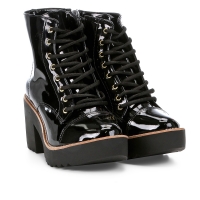 Bota Cano Curto Griffe Coturno Tratorada Feminina Bota Cano Curto Griffe Coturno Tratorada Feminina