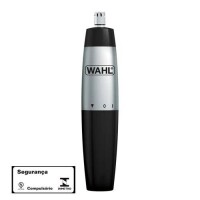 Aparador de Pelos Nasal Wahl Clipper Trmmer Prata à Pilha 5642-100 - Preto Aparador de Pelos Nasal Wahl Clipper Trmmer Prata à Pilha 5642-100 - Preto