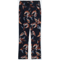 Calça Fluída Estampa Folhagem com Bolsos e Amarração - Feminino Calça Fluída Estampa Folhagem com Bolsos e Amarração - Feminino