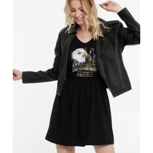 Vestido Feminino Estampa Águia Sem Mangas Marisa Vestido Feminino Estampa Águia Sem Mangas Marisa