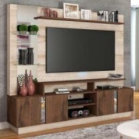 Compre Estante para Tv Munique Permóbili - Rustico / Cafe Compre Estante para Tv Munique Permóbili - Rustico / Cafe