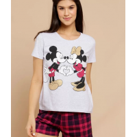 Pijama Feminino Mickey e Minnie Xadrez Disney Pijama Feminino Mickey e Minnie Xadrez Disney