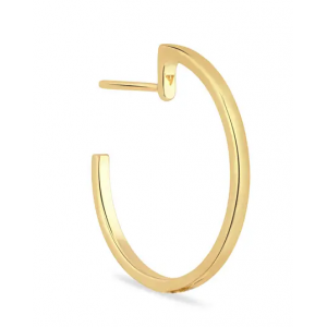 Argola Única Life Segredos Lisa Com Banho Ouro Amarelo Argola Única Life Segredos Lisa Com Banho Ouro Amarelo