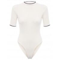 Body Tricot Manga Curta - Dress To - Off White Body Tricot Manga Curta - Dress To - Off White