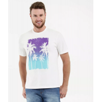 Camiseta Masculina Estampa Coqueiro Manga Curta MR Camiseta Masculina Estampa Coqueiro Manga Curta MR