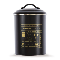 Porta Mantimentos Vintage Karsten Home Preto Grande Porta Mantimentos Vintage Karsten Home Preto Grande