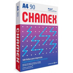 Chamex Papel A4 210x297 mm 90g Pacote 500 Folhas Branco Sulfite Chamex Papel A4 210x297 mm 90g Pacote 500 Folhas Branco Sulfite