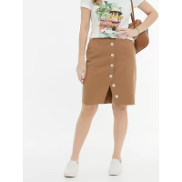 Saia Midi Feminina Sarja Botões - Marisa Saia Midi Feminina Sarja Botões - Marisa