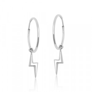 Brinco de Prata 925 de Argola Raio - 031869 - CONDOR Brinco de Prata 925 de Argola Raio - 031869 - CONDOR