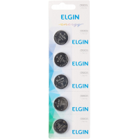 Bateria de Litio Cr2025 Cartela com 5 Unidades 3V Elgin Bateria de Litio Cr2025 Cartela com 5 Unidades 3V Elgin