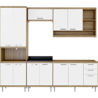 Cozinha Compacta 5 Peças 5808-S5 - Sicília - Multimóveis - Argila acetinado / Branco acetinado Cozinha Compacta 5 Peças 5808-S5 - Sicília - Multimóveis - Argila acetinado / Branco acetinado