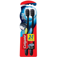 Escova Dental Colgate 360º Black 2 unidades Leve 2 Pague 1 Escova Dental Colgate 360º Black 2 unidades Leve 2 Pague 1