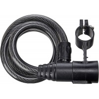 Cadeado com Chave para Bike 12mm de Diâmetro 100cm de Comprimento Aço/Silicone Preto Atrio - BI08 Cadeado com Chave para Bike 12mm de Diâmetro 100cm de Comprimento Aço/Silicone Preto Atrio - BI08