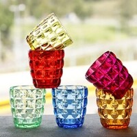 Conjunto de Copos de Acrílico 410ml Atalaia 6 Peças Colorido - La Cuisine Conjunto de Copos de Acrílico 410ml Atalaia 6 Peças Colorido - La Cuisine