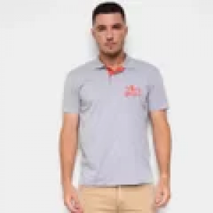Camisa Polo Ultimato Meia Malha Estampada Masculina - Mescla Camisa Polo Ultimato Meia Malha Estampada Masculina - Mescla