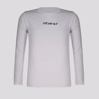 Camisa Térmica Stand Manga Longa Infantil Branca Camisa Térmica Stand Manga Longa Infantil Branca